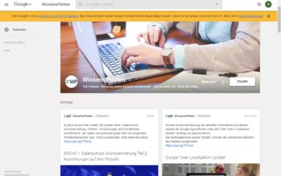 Google+ Einstellung rรผckt nรคher – Google fordert die User zum Sichern bestehender Inhalte auf